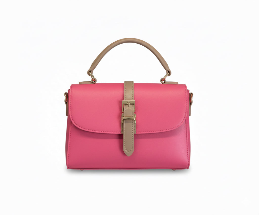 Leather crossbody handbag